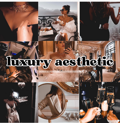 Luxury aesthetic Lightroom Presets