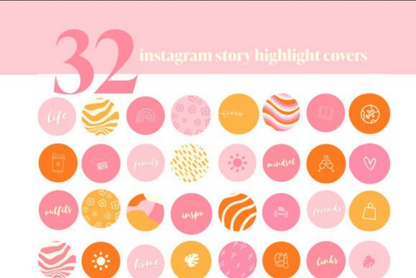 Pink Funky Instagram Highlight Covers