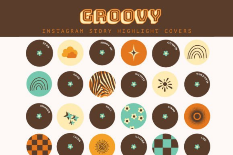 Retro Brown Instagram Highlight Covers