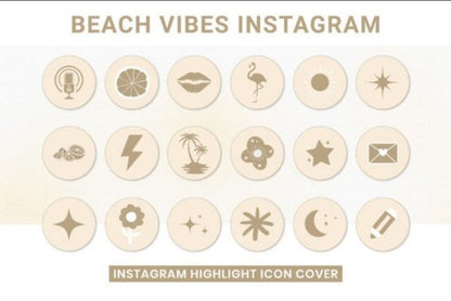 Beach Vibes Instagram Highlight Covers