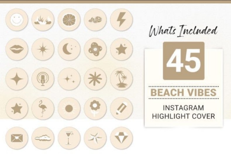Beach Vibes Instagram Highlight Covers