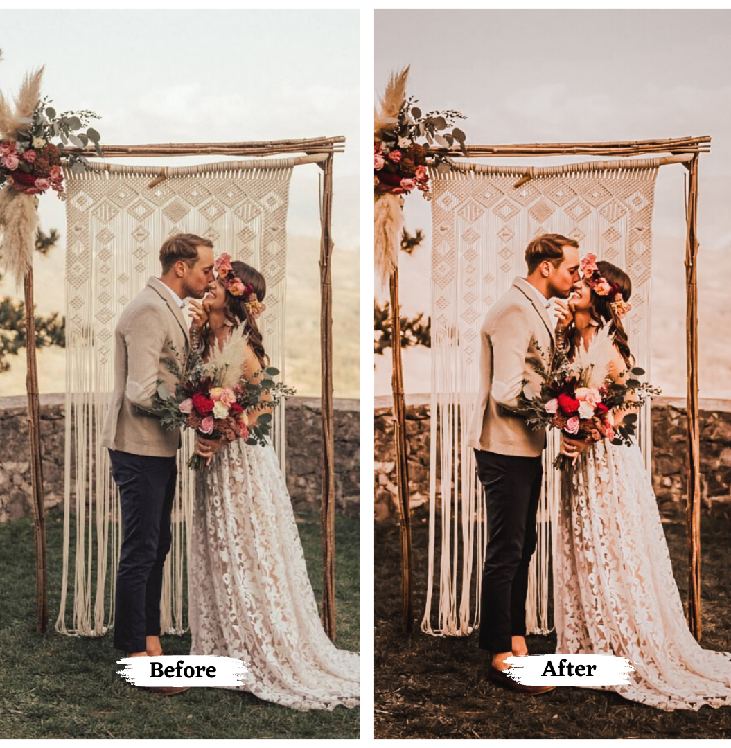 12 Wedding Lightroom Mobile & Desktop Presets, Couple Photography Presets, Bright Elegant Presets, Moody Wedding