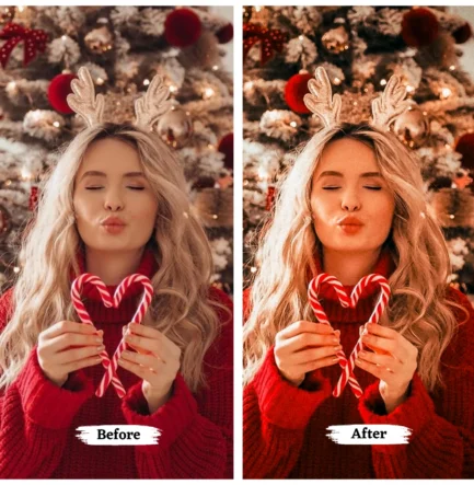 Christmas Mobile & Desktop Lightroom Presets, Bright Red Preset, Holiday Blogger Preset, Instagram Presets, Festive Preset, Winter Preset
