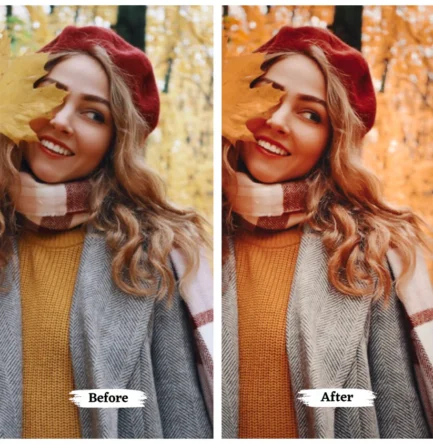 AUTUMN VIBES Lightroom Mobile and Desktop Presets | Fall preset Warm Red Tone orange colors Autumn Bride