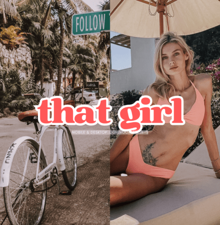 THAT GIRL Presets, Lightroom Presets Bundle, Mobile Presets, Natural Woman Presets, Elegant, Luxury, Aesthetic, Portrait, Warm Presets