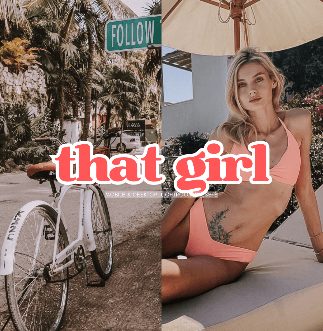 THAT GIRL Presets, Lightroom Presets Bundle, Mobile Presets, Natural Woman Presets, Elegant, Luxury, Aesthetic, Portrait, Warm Presets