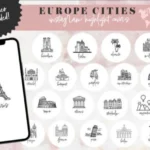 Europe Cities Instagram Highlight Covers