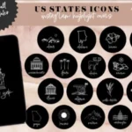 US States Instagram Highlight Covers