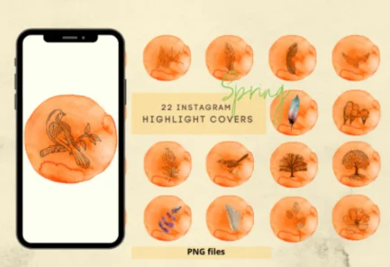 Screenshot2023 03 24at15 56 46Spring Instagram Highlight Cover Pack Graphics 28597543 2