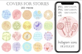 Instagram Story Icons Set Instagram Highlight Icons Story Icons for Instagram Highlight Cover Icons Set Instagram Story Cover Icons Custom Instagram Story Icons Instagram Story Highlight Set