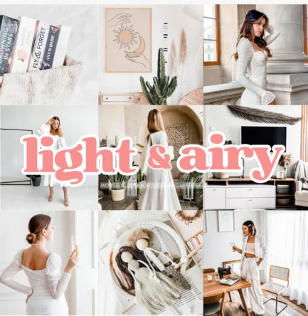 LIGHT AND AIRY Lightroom Presets for Mobile and Desktop Lightroom, Bright Presets, Natural Light Photo Filter, Instagram Editing