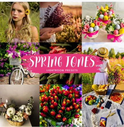 SPRING AESTHETIC Lightroom Mobile & Desktop Presets, Soft Warm Filter for Instagram, Natural Presets for Blogger, Vibrant Bright Preset